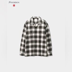 UNIQLO x JW Anderson - Brushed Cotton Open Collar Natural Oversized Shirt -Small